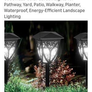 Solar Garden Pathway Light - Black